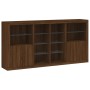 Aparador con luces LED roble marrón 202x37x100 cm von , Sideboards - Ref: Foro24-3209190, Preis: 269,71 €, Rabatt: %