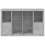 Aparador con luz LED 3 pzas madera de ingeniería gris hormigón by , Sideboards - Ref: Foro24-3209138, Price: 222,12 €, Discou...