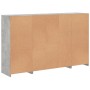 Aparador con luz LED 3 pzas madera de ingeniería gris hormigón by , Sideboards - Ref: Foro24-3209138, Price: 222,12 €, Discou...