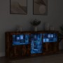 Aparador con luces LED roble ahumado 162x37x67 cm von , Sideboards - Ref: Foro24-3209034, Preis: 204,32 €, Rabatt: %