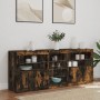 Aparador con luces LED roble ahumado 162x37x67 cm von , Sideboards - Ref: Foro24-3209034, Preis: 204,32 €, Rabatt: %