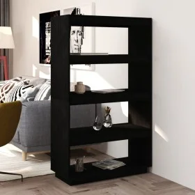 Black pine wood shelving/space divider 80x35x135 cm by vidaXL, Bookcases and shelves - Ref: Foro24-810893, Price: 68,37 €, Di...