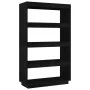 Black pine wood shelving/space divider 80x35x135 cm by vidaXL, Bookcases and shelves - Ref: Foro24-810893, Price: 68,37 €, Di...