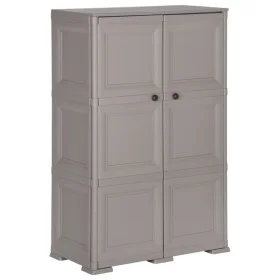 Plastic wardrobe gray wood design 79x43x125 cm by vidaXL, Lockers and storage cabinets - Ref: Foro24-340593, Price: 169,29 €,...