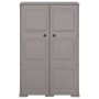 Kunststoff-Kleiderschrank, graues Holzdesign, 79 x 43 x 125 cm von vidaXL, Schließfächer und Lagerschränke - Ref: Foro24-3405...