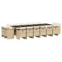Set comedor de jardín 17 pzas con cojines ratán sintético beige by , Garden sets - Ref: Foro24-3210706, Price: 1,00 €, Discou...
