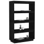 Black pine wood shelving/space divider 80x35x135 cm by vidaXL, Bookcases and shelves - Ref: Foro24-810893, Price: 68,37 €, Di...