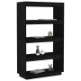 Regal/Raumteiler aus schwarzem Kiefernholz, 80 x 35 x 135 cm von vidaXL, Bücherregale und Regale - Ref: Foro24-810893, Preis:...