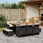 Set de comedor jardín 11 pzas con cojines ratán sintético negro von , Gartensets - Ref: Foro24-3210615, Preis: 788,90 €, Raba...