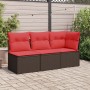 Sofá de jardín esquinero con cojines de ratán sintético marrón von , Outdoor-Sofas - Ref: Foro24-366225, Preis: 94,51 €, Raba...