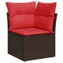 Sofá de jardín esquinero con cojines de ratán sintético marrón von , Outdoor-Sofas - Ref: Foro24-366225, Preis: 94,51 €, Raba...