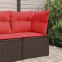 Sofá de jardín esquinero con cojines de ratán sintético marrón von , Outdoor-Sofas - Ref: Foro24-366225, Preis: 94,51 €, Raba...