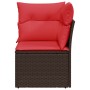 Sofá de jardín esquinero con cojines de ratán sintético marrón von , Outdoor-Sofas - Ref: Foro24-366225, Preis: 94,51 €, Raba...