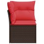 Sofá de jardín esquinero con cojines de ratán sintético marrón von , Outdoor-Sofas - Ref: Foro24-366225, Preis: 94,51 €, Raba...