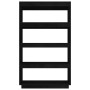 Black pine wood shelving/space divider 80x35x135 cm by vidaXL, Bookcases and shelves - Ref: Foro24-810893, Price: 68,37 €, Di...