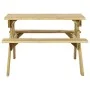 Picnic table with benches 110x123x73 cm impregnated pine wood by vidaXL, Garden tables - Ref: Foro24-318398, Price: 191,80 €,...