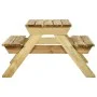 Picknicktisch mit Bänken 110x123x73 cm imprägniertes Kiefernholz von vidaXL, Gartentische - Ref: Foro24-318398, Preis: 191,70...
