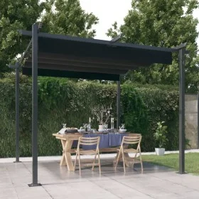 Gartenpavillon mit ausfahrbarem Dach anthrazitgrau 3x3 m von vidaXL, Zelte und Pavillons - Ref: Foro24-318535, Preis: 437,95 ...
