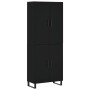 Aparador alto madera contrachapada negro 69,5x34x180 cm von , Sideboards - Ref: Foro24-3195700, Preis: 188,19 €, Rabatt: %