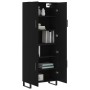 Aparador alto madera contrachapada negro 69,5x34x180 cm von , Sideboards - Ref: Foro24-3195700, Preis: 188,19 €, Rabatt: %