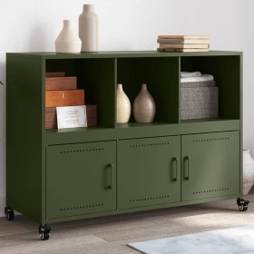 Aparador de acero verde oliva 100,5x39x72 cm by , Sideboards - Ref: Foro24-846738, Price: 162,60 €, Discount: %