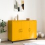 Aparador de acero amarillo mostaza 100,5x39x72 cm de , Aparadores - Ref: Foro24-846683, Precio: 166,64 €, Descuento: %
