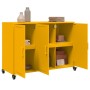 Aparador de acero amarillo mostaza 100,5x39x72 cm de , Aparadores - Ref: Foro24-846683, Precio: 166,64 €, Descuento: %