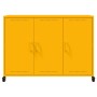 Aparador de acero amarillo mostaza 100,5x39x72 cm de , Aparadores - Ref: Foro24-846683, Precio: 166,64 €, Descuento: %