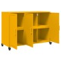 Aparador de acero amarillo mostaza 100,5x39x72 cm de , Aparadores - Ref: Foro24-846683, Precio: 166,64 €, Descuento: %