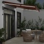 Toldo retráctil automático con LEDs marrón 350x250 cm by , Awnings - Ref: Foro24-3310207, Price: 531,64 €, Discount: %