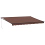 Toldo retráctil manual marrón 500x300 cm by , Awnings - Ref: Foro24-3215707, Price: 312,23 €, Discount: %