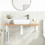 Estante de lavabo de pared de acero y madera maciza de roble by , bathroom vanities - Ref: Foro24-3302398, Price: 113,72 €, D...
