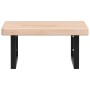 Estante de lavabo de pared de acero y madera maciza de roble by , bathroom vanities - Ref: Foro24-3302391, Price: 91,13 €, Di...