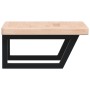 Estante de lavabo de pared de acero y madera maciza de roble by , bathroom vanities - Ref: Foro24-3302391, Price: 91,13 €, Di...