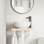 Estante de lavabo de pared de acero y madera maciza de haya by , bathroom vanities - Ref: Foro24-3302324, Price: 72,19 €, Dis...