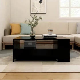 Black engineered wood coffee table 102x55x42 cm by vidaXL, Coffee table - Ref: Foro24-810918, Price: 90,93 €, Discount: %