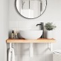 Estante de lavabo de pared de acero y madera maciza de haya by , bathroom vanities - Ref: Foro24-3302372, Price: 110,67 €, Di...