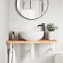 Estante de lavabo de pared de acero y madera maciza de haya by , bathroom vanities - Ref: Foro24-3302364, Price: 75,42 €, Dis...