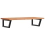 Estante de lavabo de pared de acero y madera maciza de haya by , bathroom vanities - Ref: Foro24-3302443, Price: 115,71 €, Di...