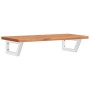 Estante de lavabo de pared de acero y madera maciza de haya by , bathroom vanities - Ref: Foro24-3302366, Price: 73,60 €, Dis...