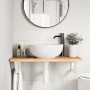Estante de lavabo de pared de acero y madera maciza de haya by , bathroom vanities - Ref: Foro24-3302366, Price: 73,60 €, Dis...