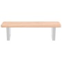 Estante de lavabo de pared de acero y madera maciza de haya von , Badezimmerwaschtische - Ref: Foro24-3302358, Preis: 64,26 €...