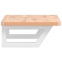 Estante de lavabo de pared de acero y madera maciza de haya von , Badezimmerwaschtische - Ref: Foro24-3302358, Preis: 64,26 €...