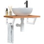 Estante de lavabo de pared de acero y madera maciza de haya by , bathroom vanities - Ref: Foro24-3302370, Price: 69,93 €, Dis...