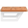 Estante de lavabo de pared de acero y madera maciza de haya by , bathroom vanities - Ref: Foro24-3302370, Price: 69,93 €, Dis...