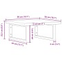 Estante de lavabo de pared de acero y madera maciza de haya by , bathroom vanities - Ref: Foro24-3302417, Price: 77,61 €, Dis...