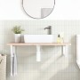 Estante de lavabo de pared de acero y madera maciza de haya by , bathroom vanities - Ref: Foro24-3302434, Price: 106,23 €, Di...