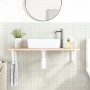 Estante de lavabo de pared de acero y madera maciza de roble by , bathroom vanities - Ref: Foro24-3302602, Price: 94,54 €, Di...