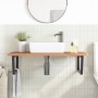 Estante de lavabo de pared de acero y madera maciza de haya by , bathroom vanities - Ref: Foro24-3302527, Price: 136,98 €, Di...