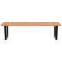 Estante de lavabo de pared de acero y madera maciza de haya by , bathroom vanities - Ref: Foro24-3302527, Price: 136,98 €, Di...